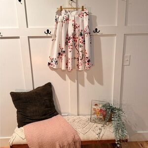 SHEIN Floral White Skirt